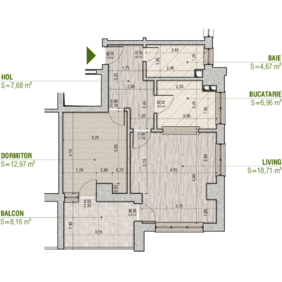 Plan Apartament B506